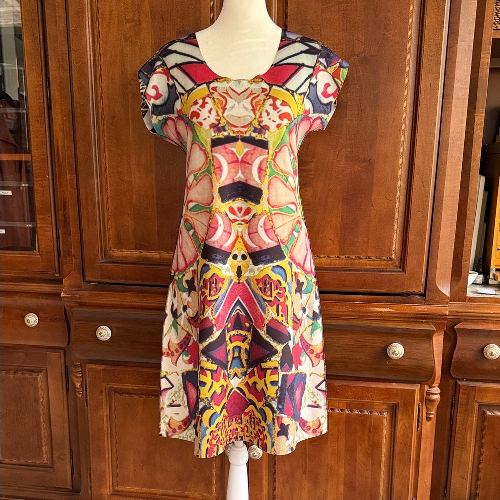 Pop Multicolor Reverible Geometric Mini Dress